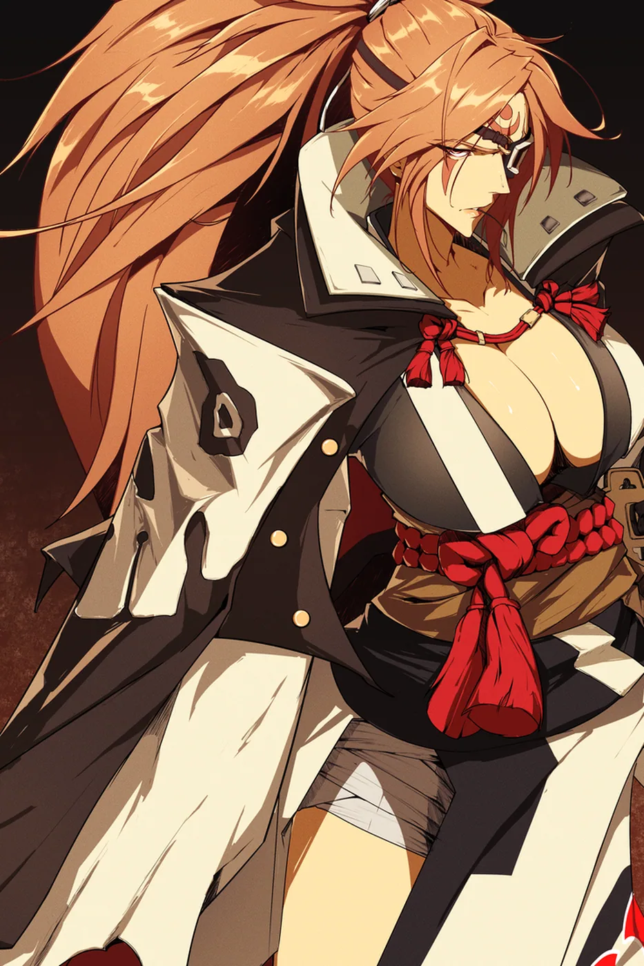 Close-up detail of the Baiken artwork
