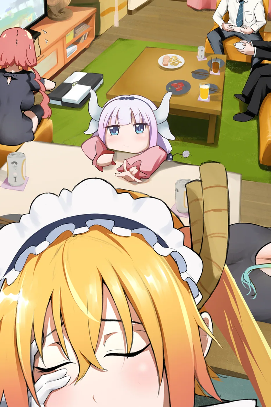 Close-up detail of the Tohru & Family artwork