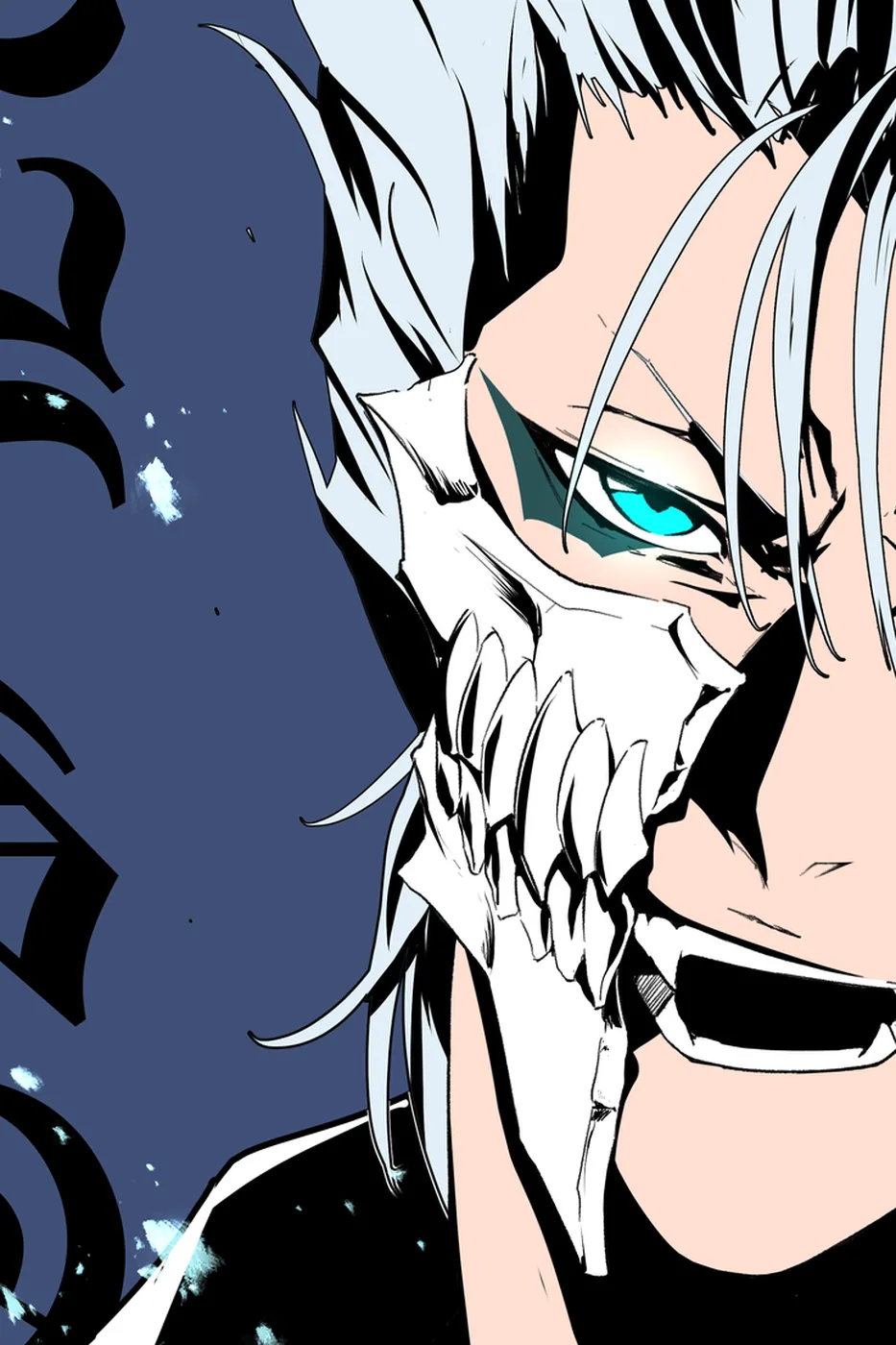 Close-up detail of the Grimmjow Jaegerjaquez artwork