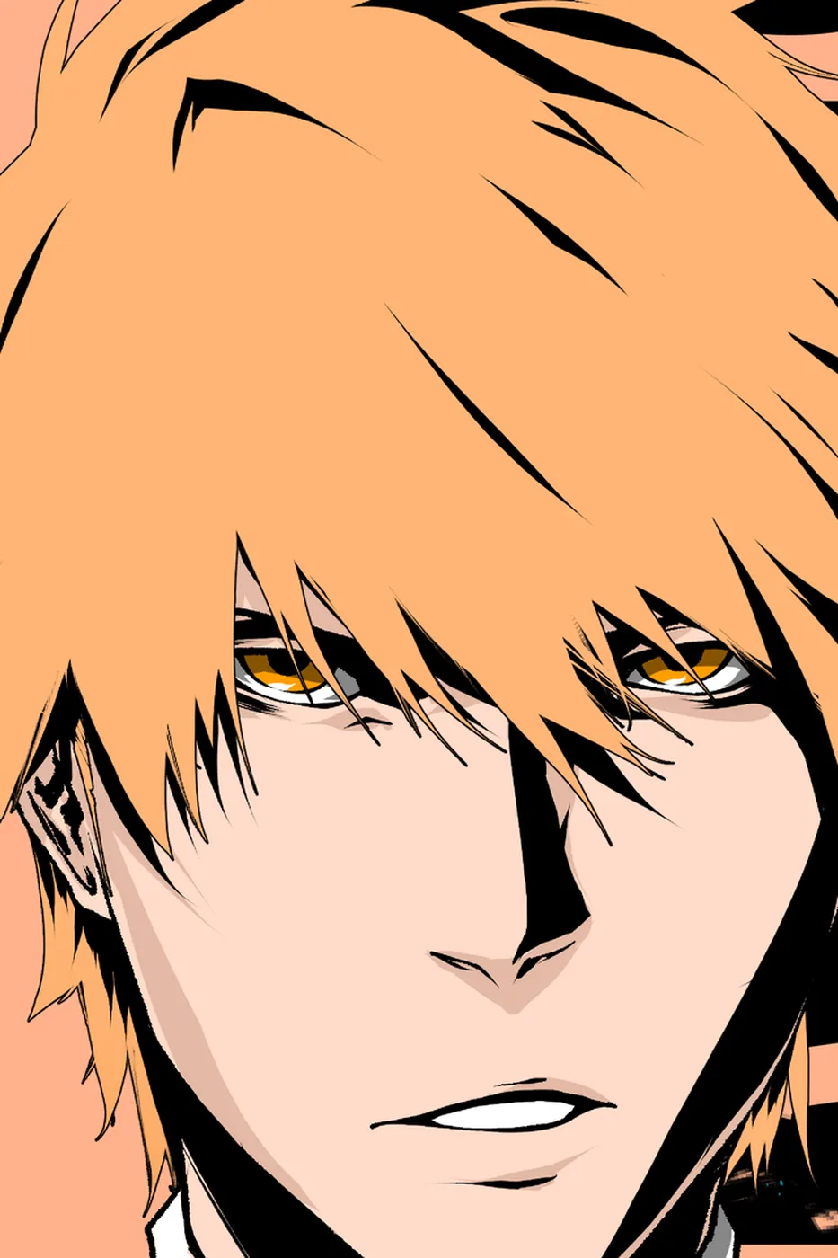 Close-up detail of the Ichigo Kurosaki artwork