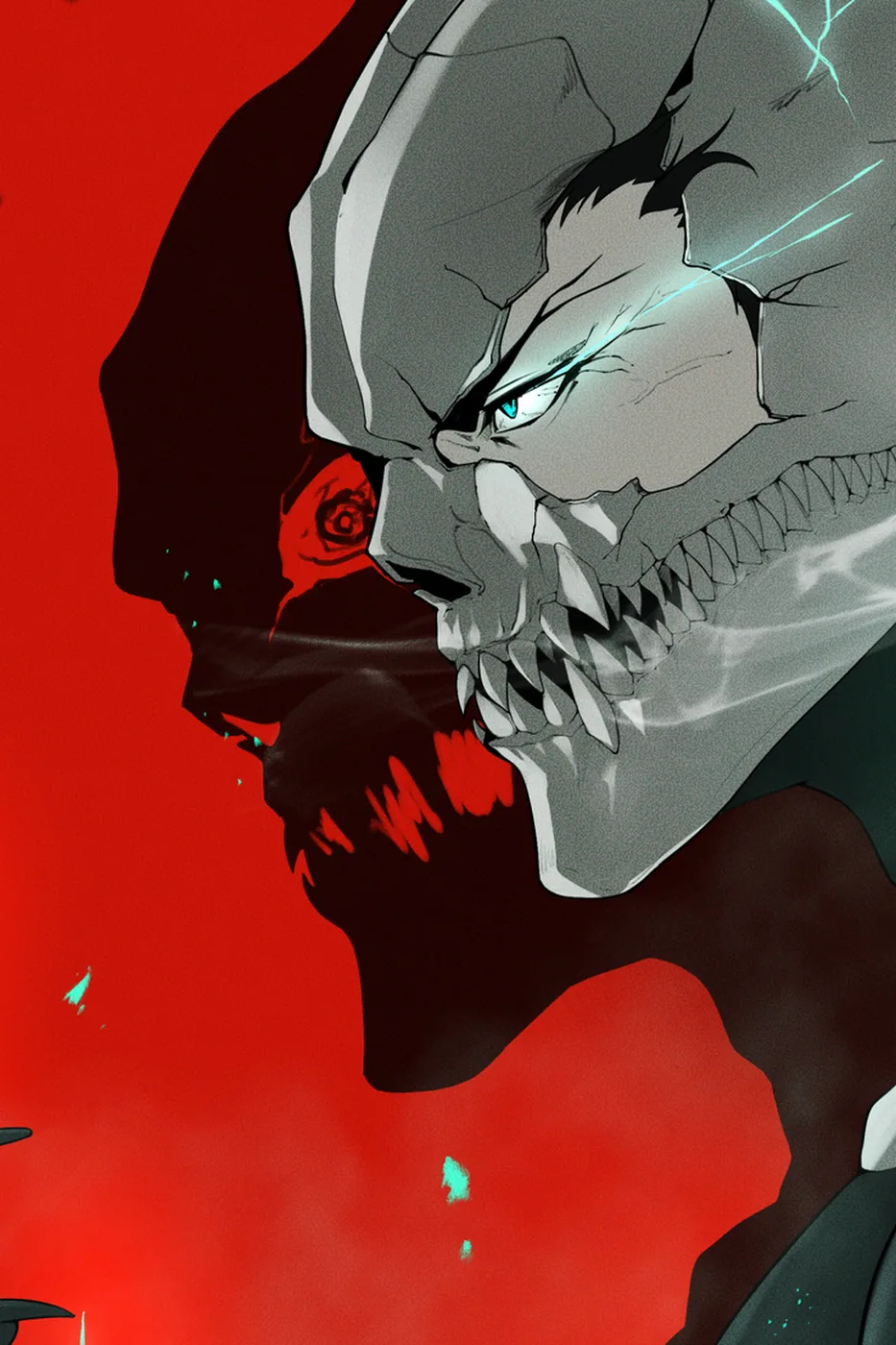 Close-up detail of the Kaiju No. 8 artwork