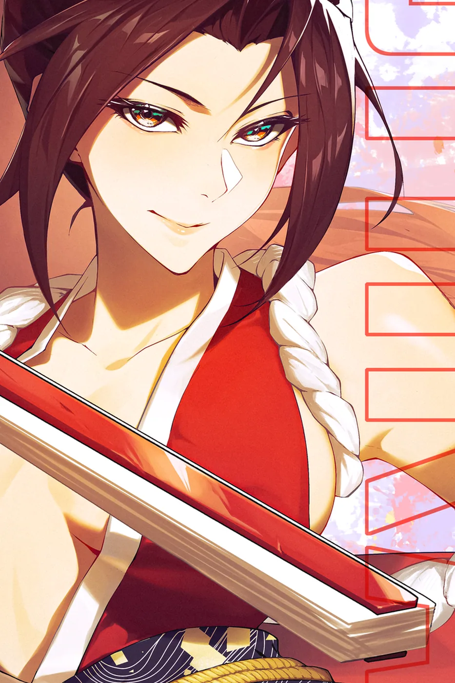 Close-up detail of the Mai Shiranui artwork