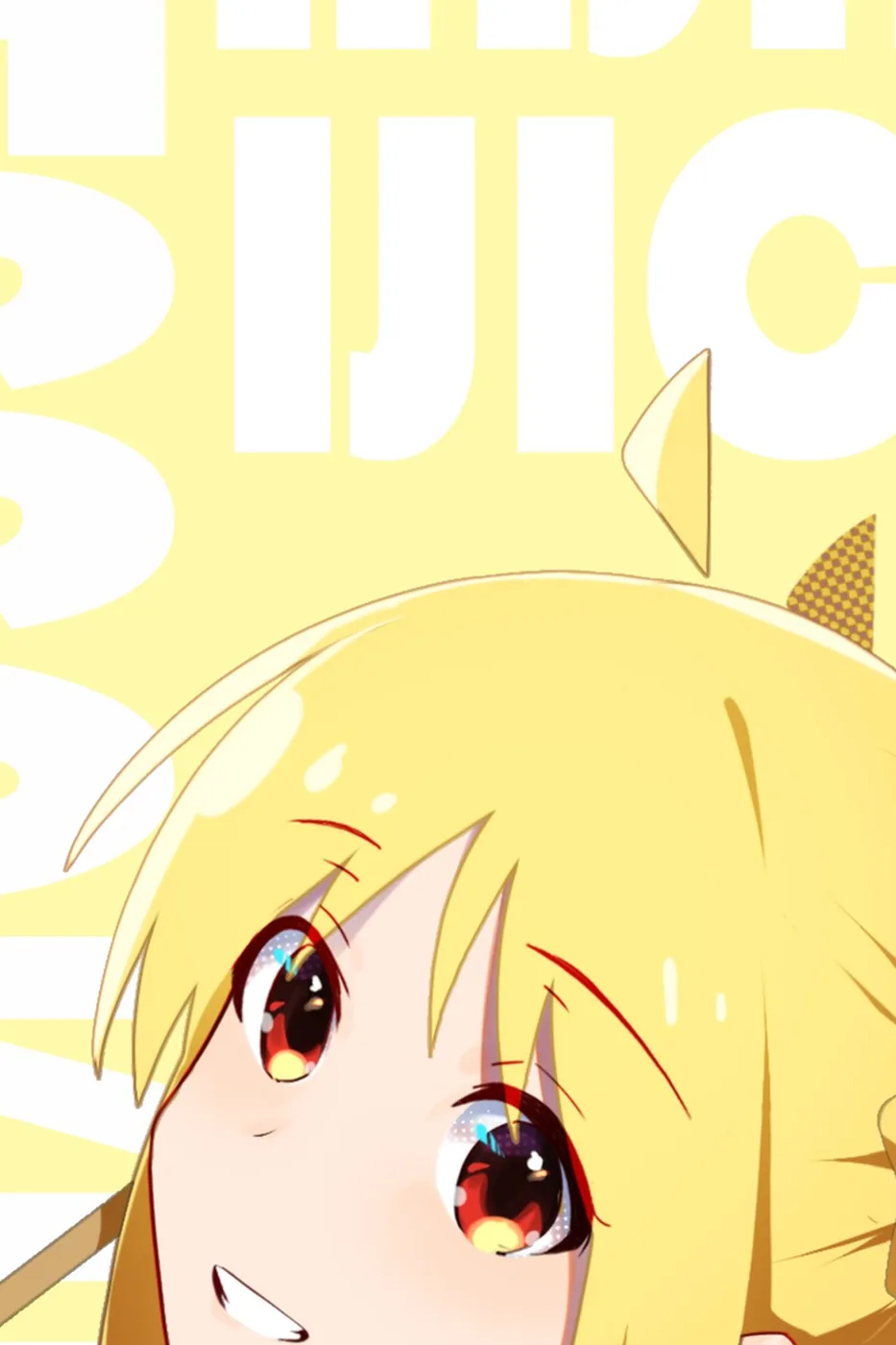 Close-up detail of the Nijika Ijichi artwork