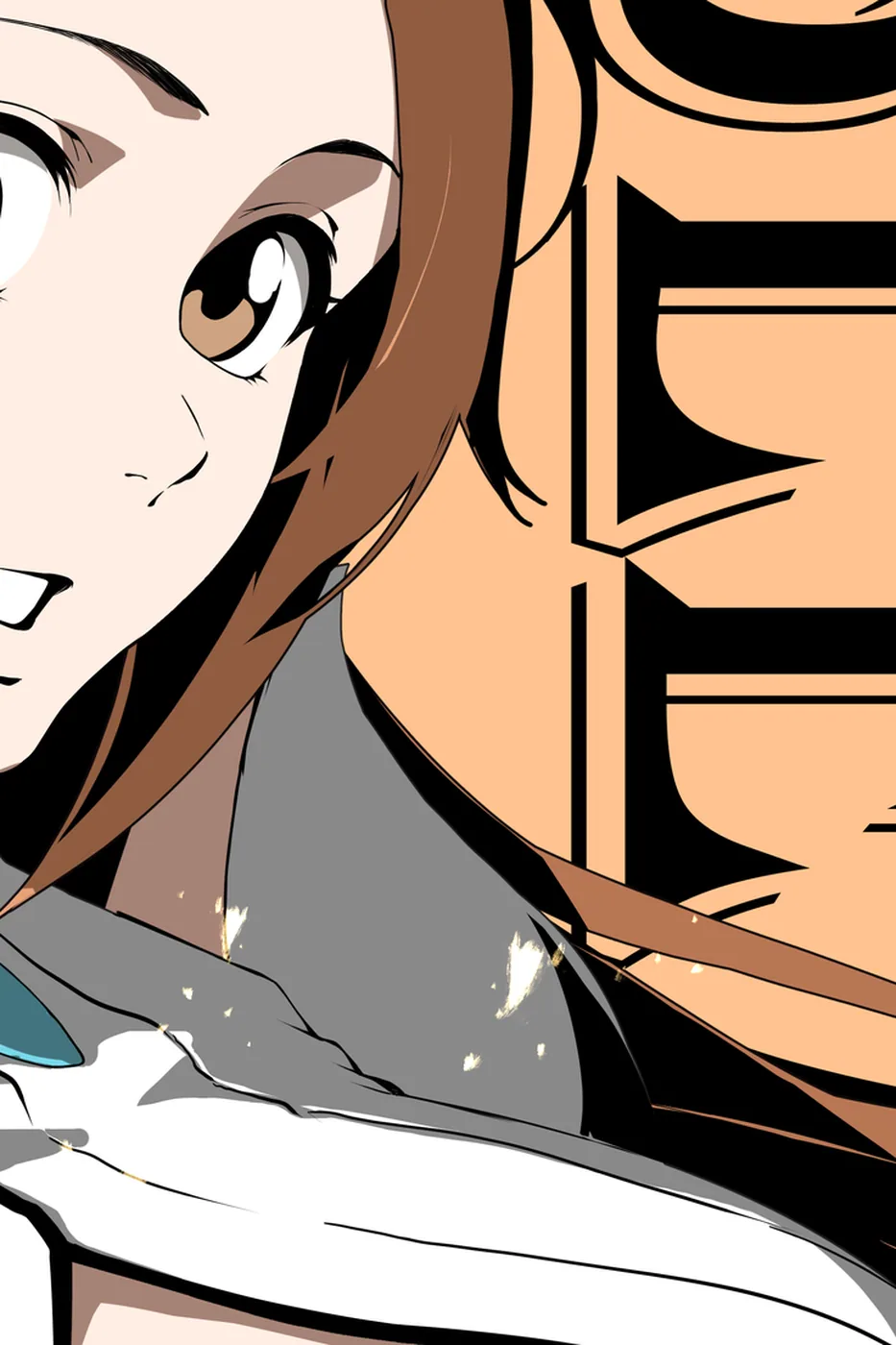 Close-up detail of the Orihime Inoue artwork