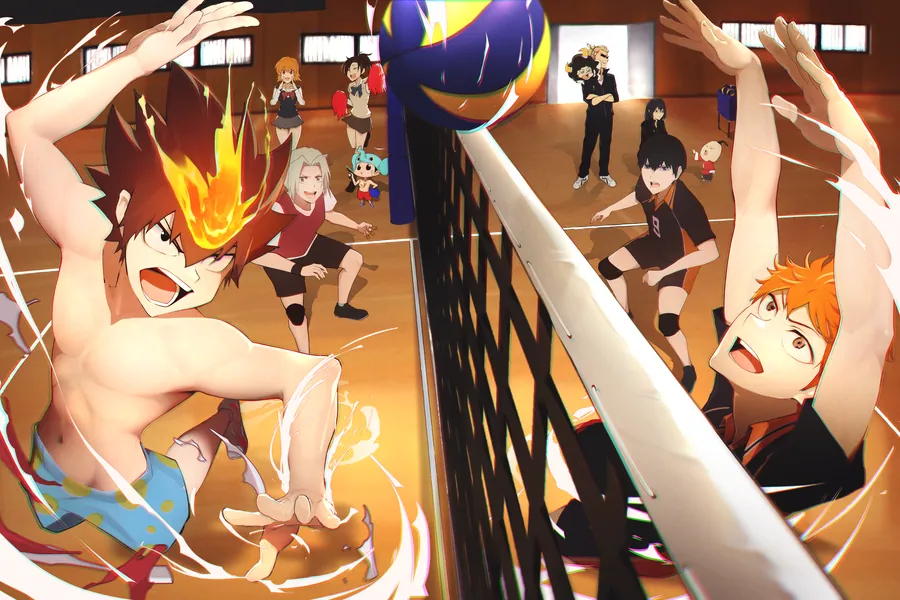 Reborn! × Haikyu!! Crossover poster, Reborn! × Haikyu!!