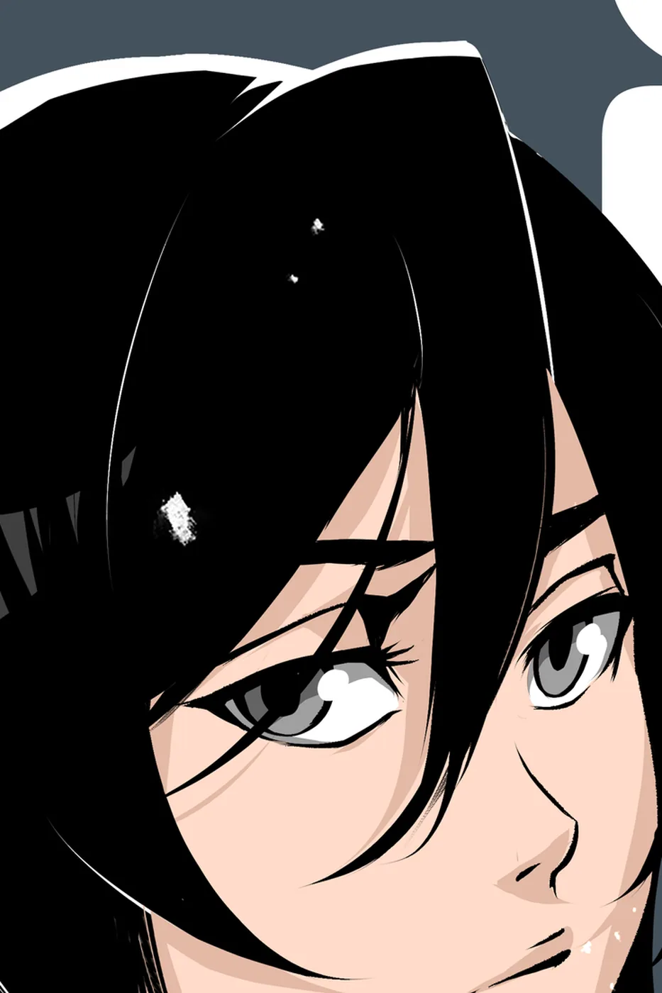 Close-up detail of the Rukia Kuchiki artwork