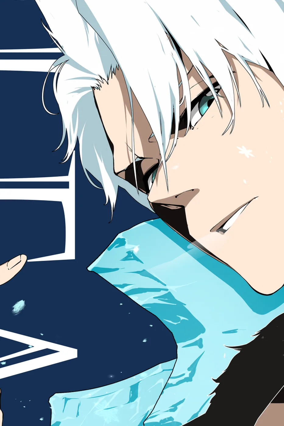 Close-up detail of the Toshiro Hitsugaya artwork