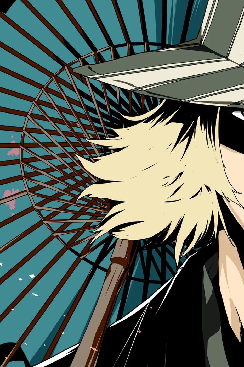 Close-up detail of the Kisuke Urahara artwork