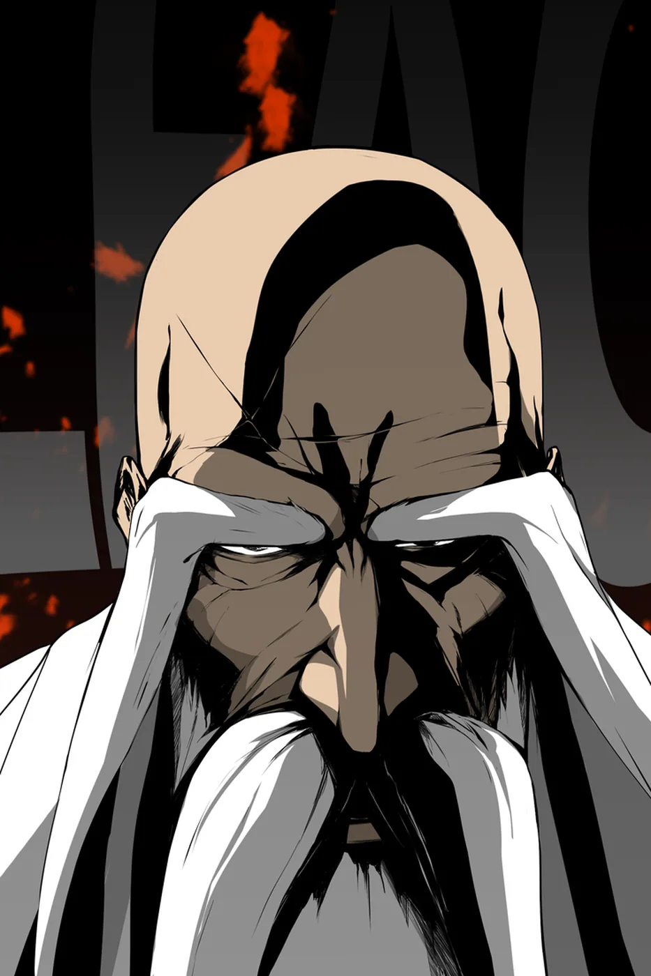 Close-up detail of the Genryusai Yamamoto artwork